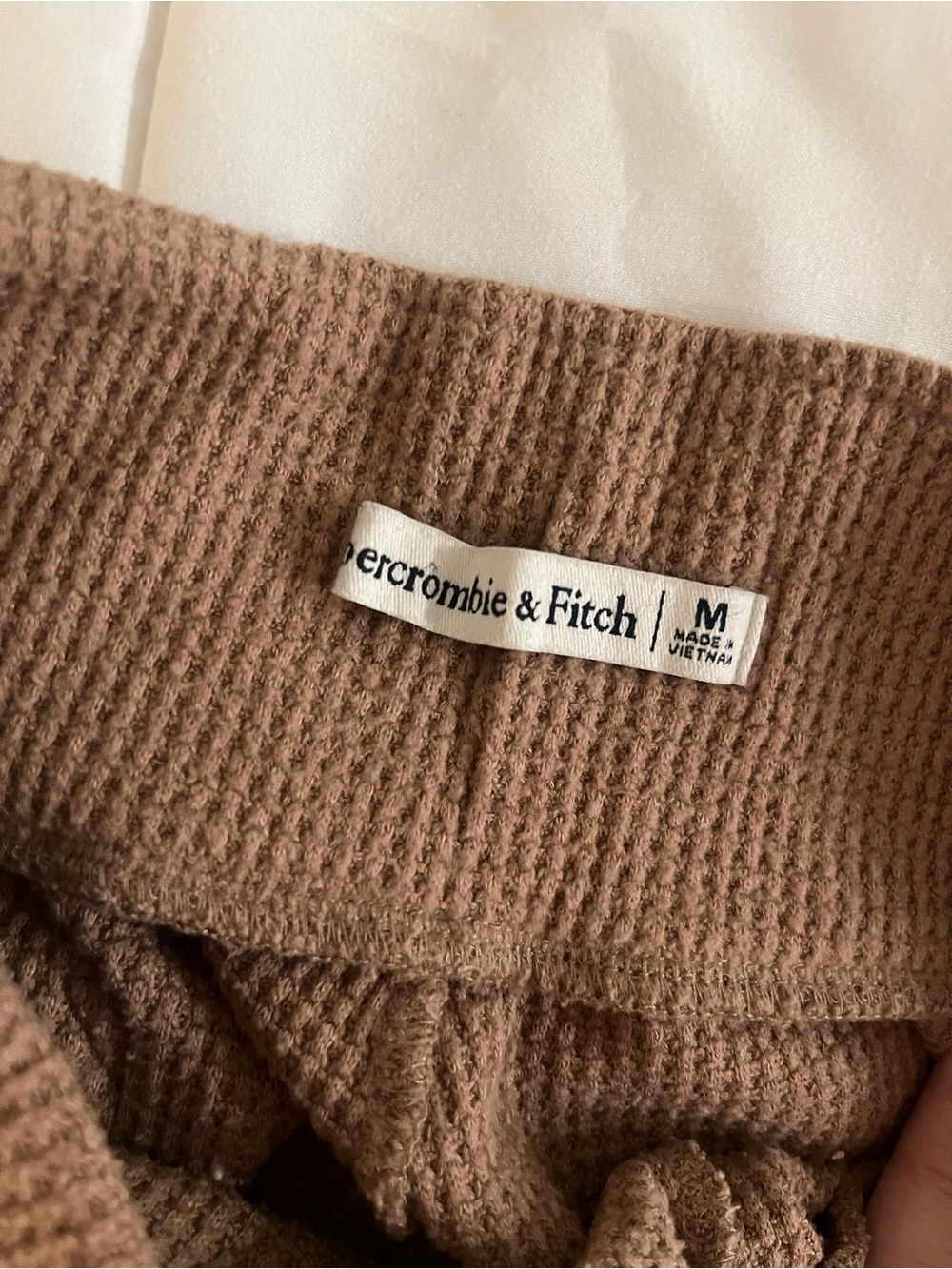 Abercrombie & Fitch Waffle Lounge Wide Leg Pants and Henley Tee Set - Picture 6 of 9